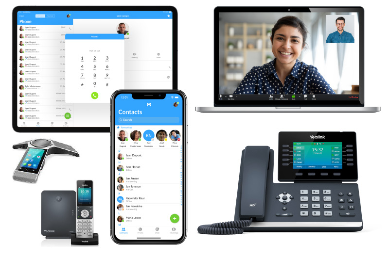 Phones and softphone apps for POPP Hosted Microsoft VoIP Phone System