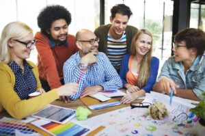 People brainstorming together