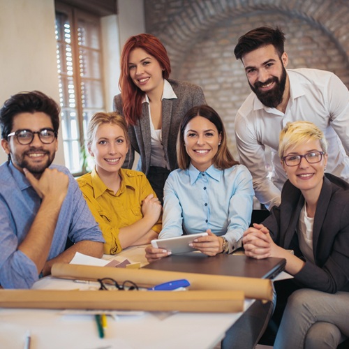 Group business people meeting to discuss ideas in modern office